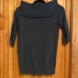 Express Cowl Neck Short Sleeve Sweater